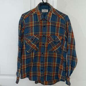 Vintage Sears Men’s Store Shop CPO Wool Blend Heavy Flannel Button Work Shirt